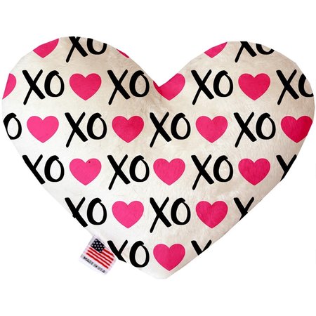 MIRAGE PET PRODUCTS Pink XOXO Canvas Heart Dog Toy 6 in. 1102-CTYHT6